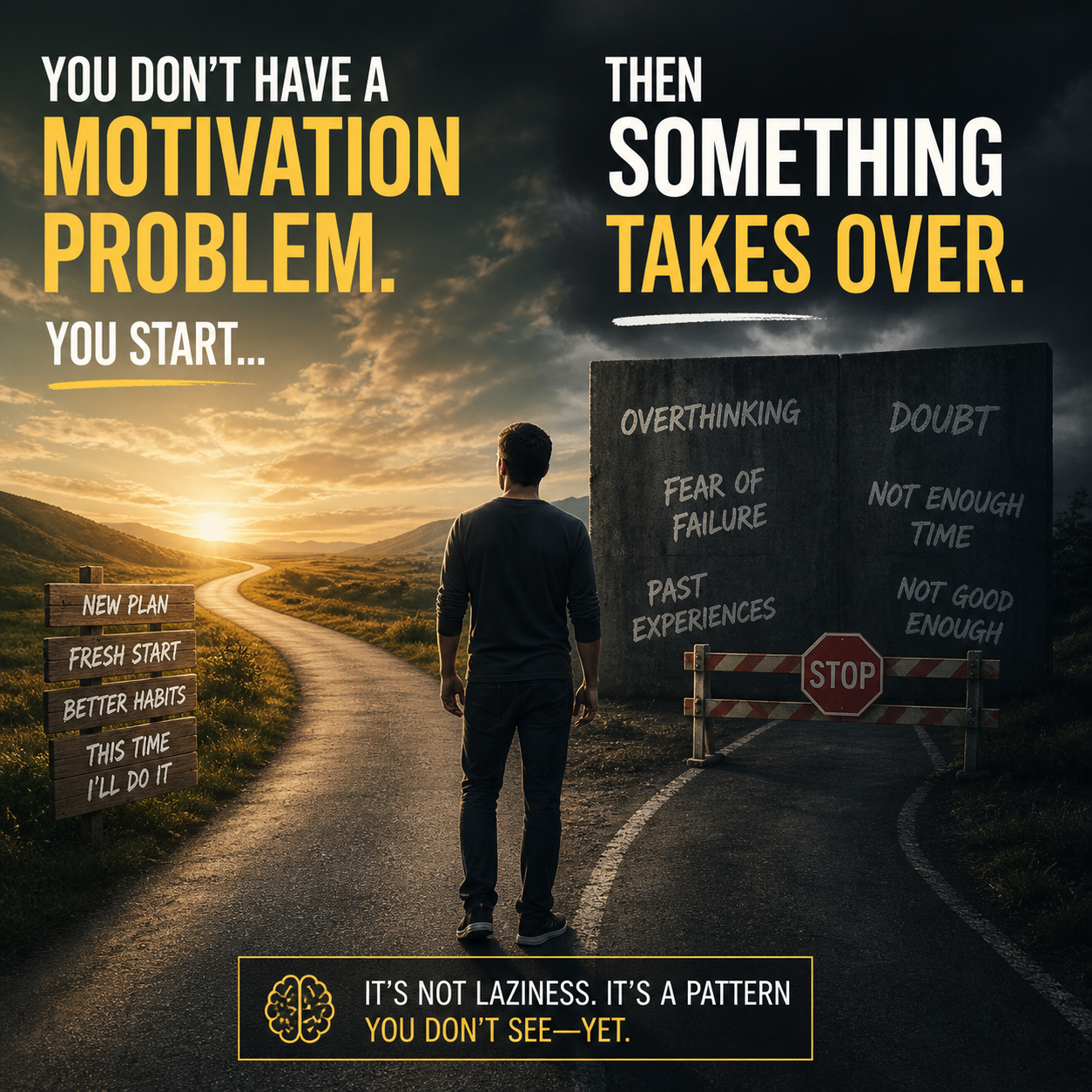 You Don’t Have A Motivation Problem — You Start, Then Something Takes Over