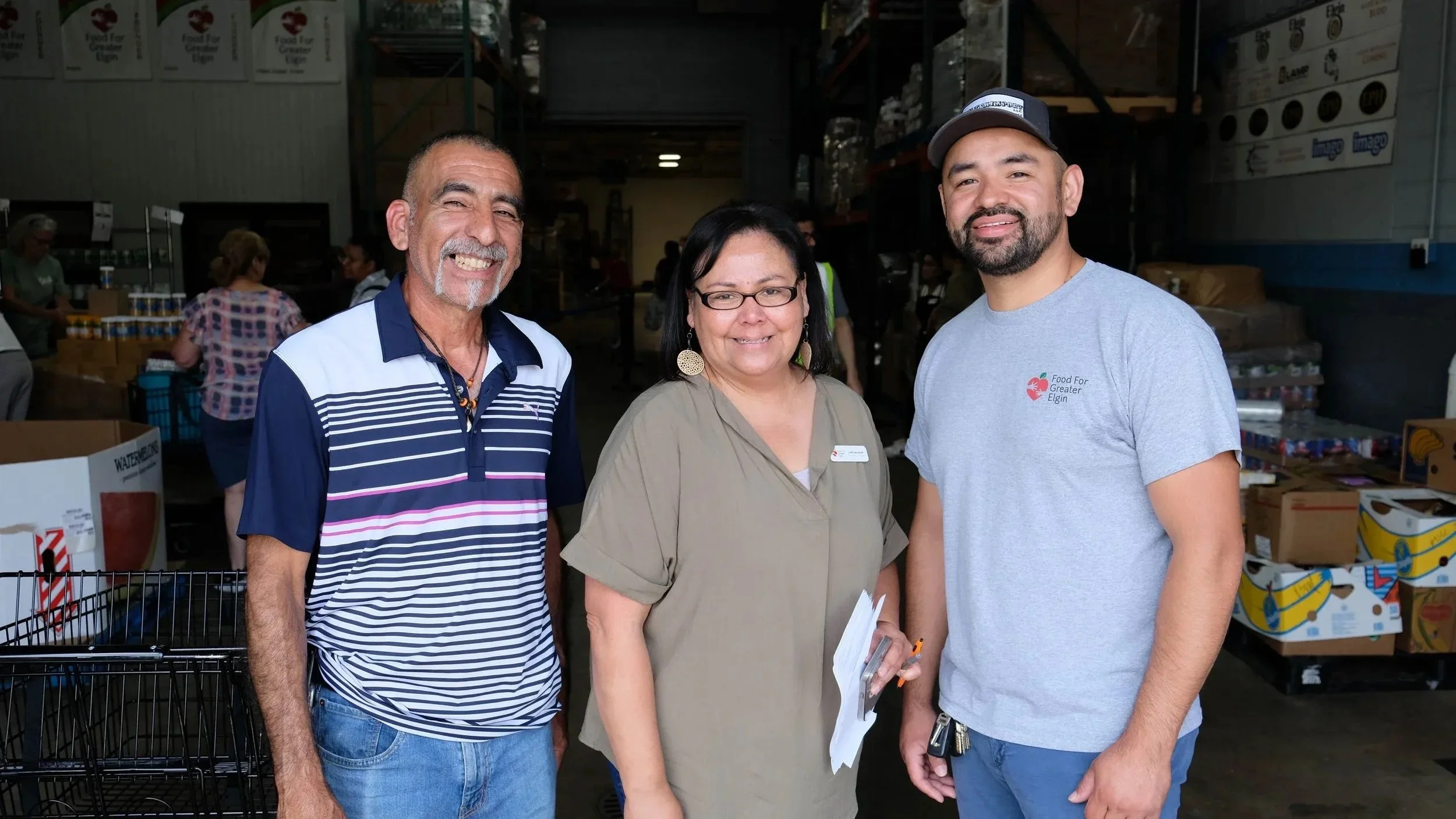 The distribution team at Food for Greater Elgin.