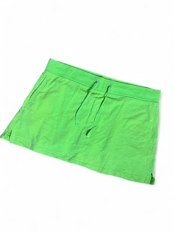 lime green mini skirt