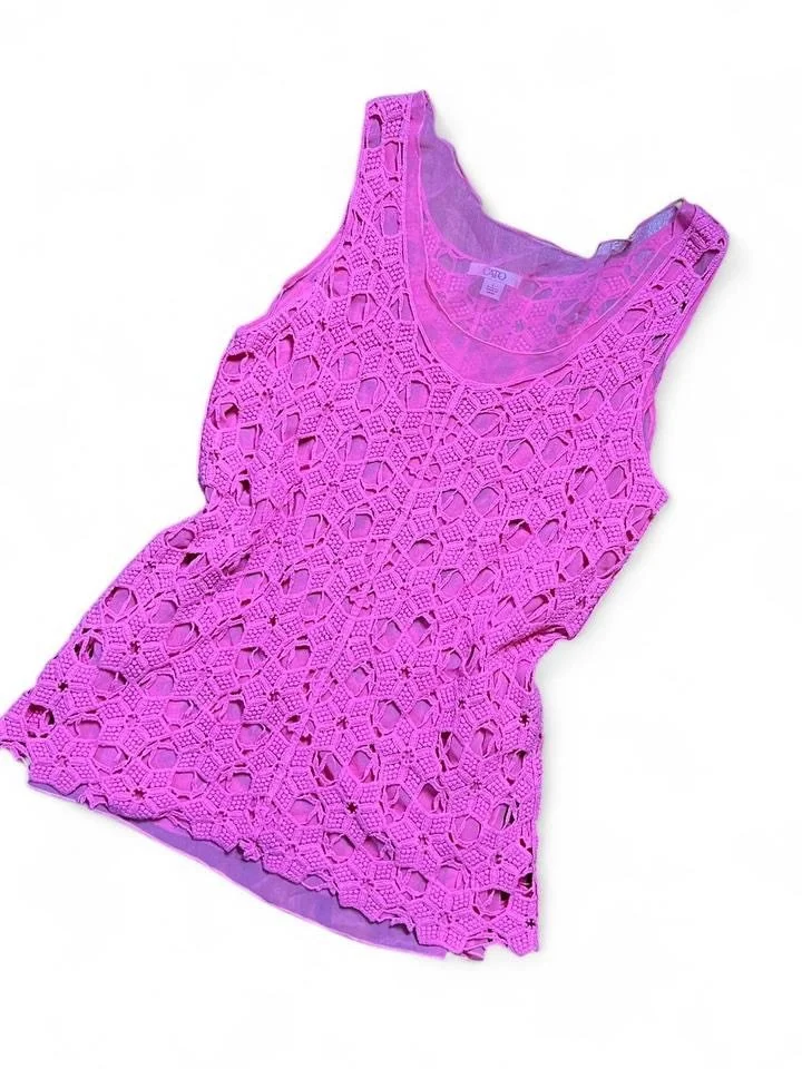 pink knit tank
