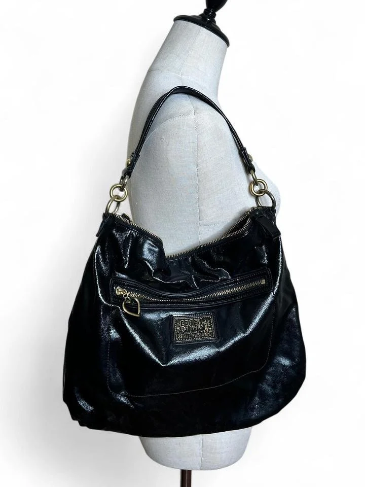 black coach poppy shoulder bag