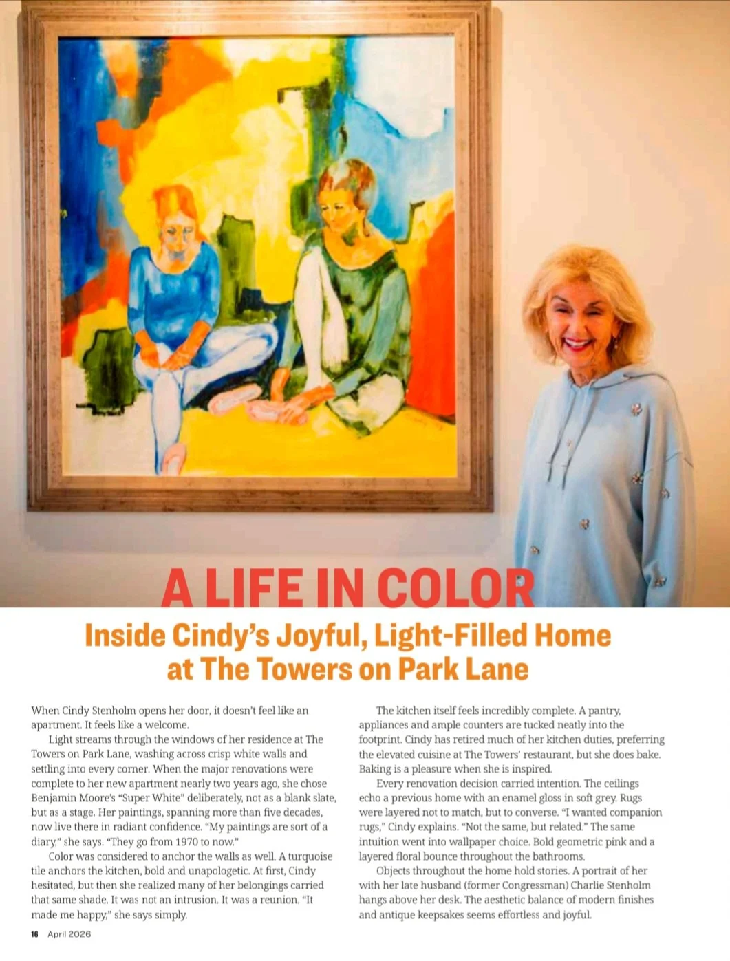Be sure to check out @thestrollmag Alamo Heights April issue for a delightful home tour with Towers resident and renowned artist, Cindy Stenholm. 

#elevateyoureveryday #seniorliving #AlamoHeights #agingwell #independentliving