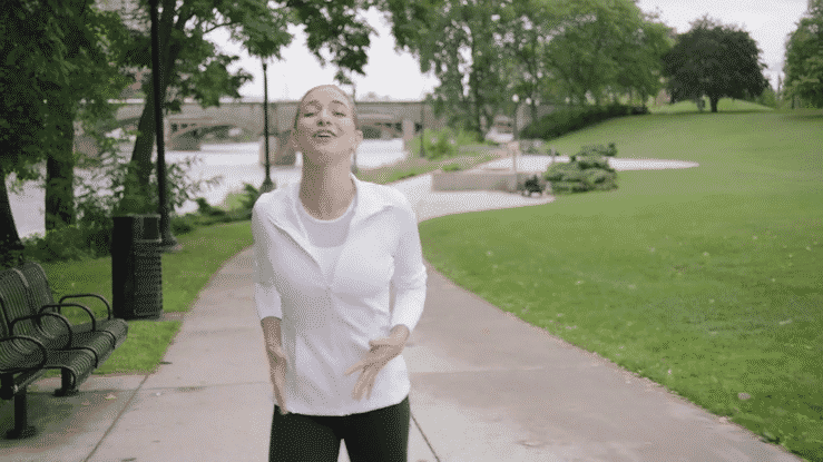 GIF showing side-by-side example of script writing and final video output, highlighting IDEOLOGY’s content development and production process