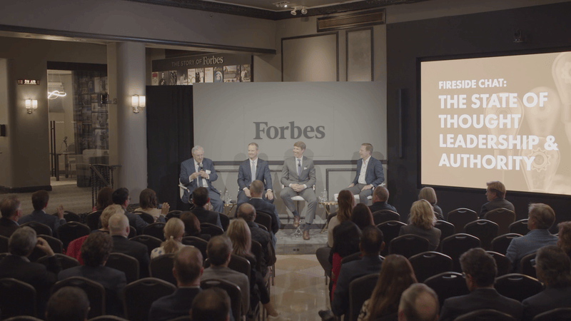 Forbes fireside chat on leadership and authority.