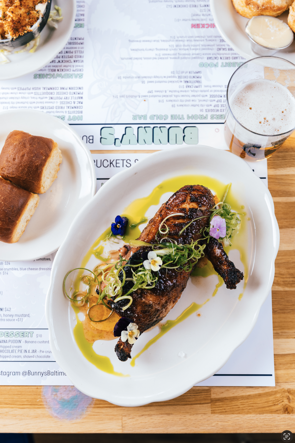 Roasted Duck with miso hot honey