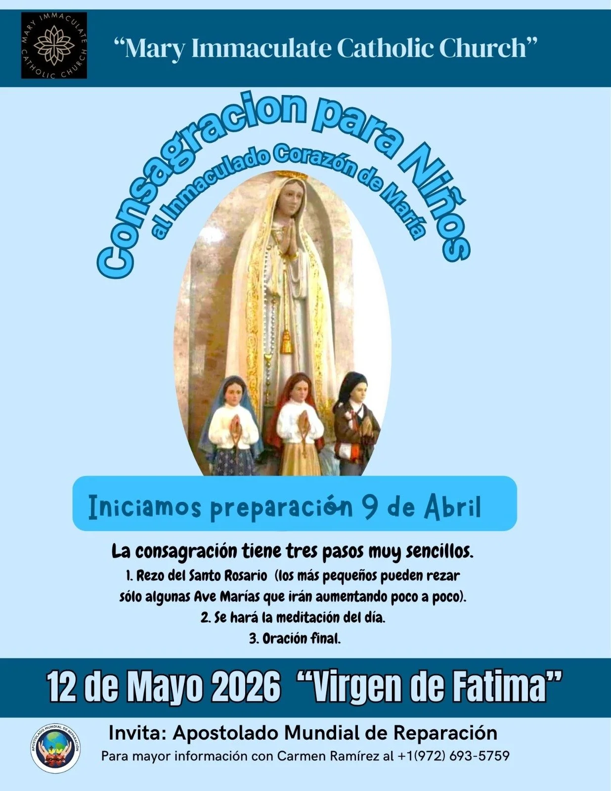 Consagracion para Ninos al Inmaculado Corazon de Maria