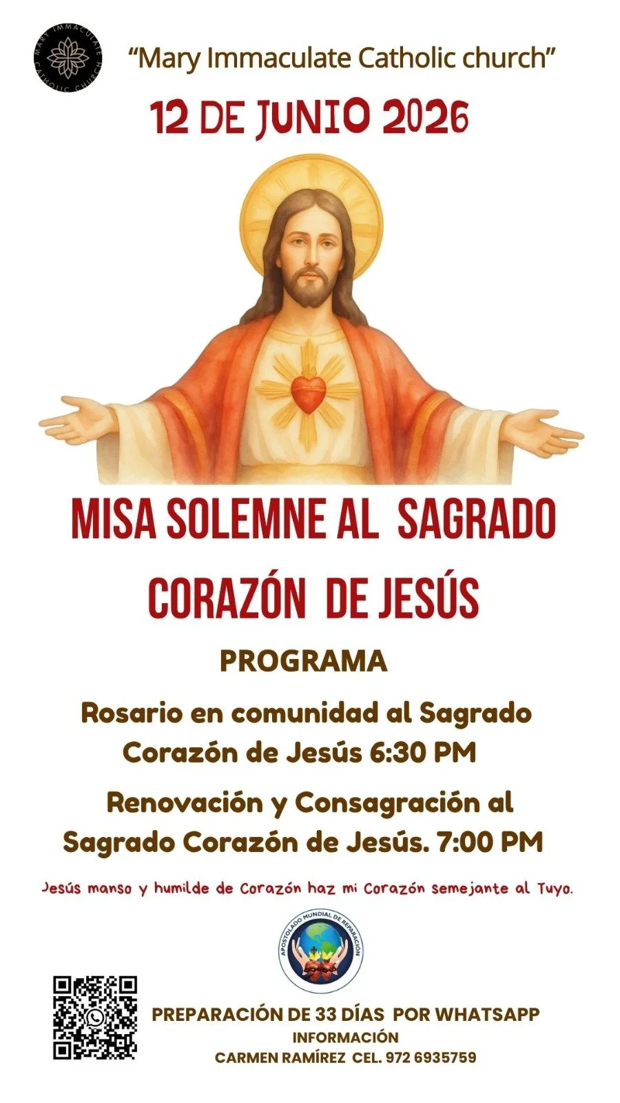Misa Solemne al Sagrado Corazon de Jesus