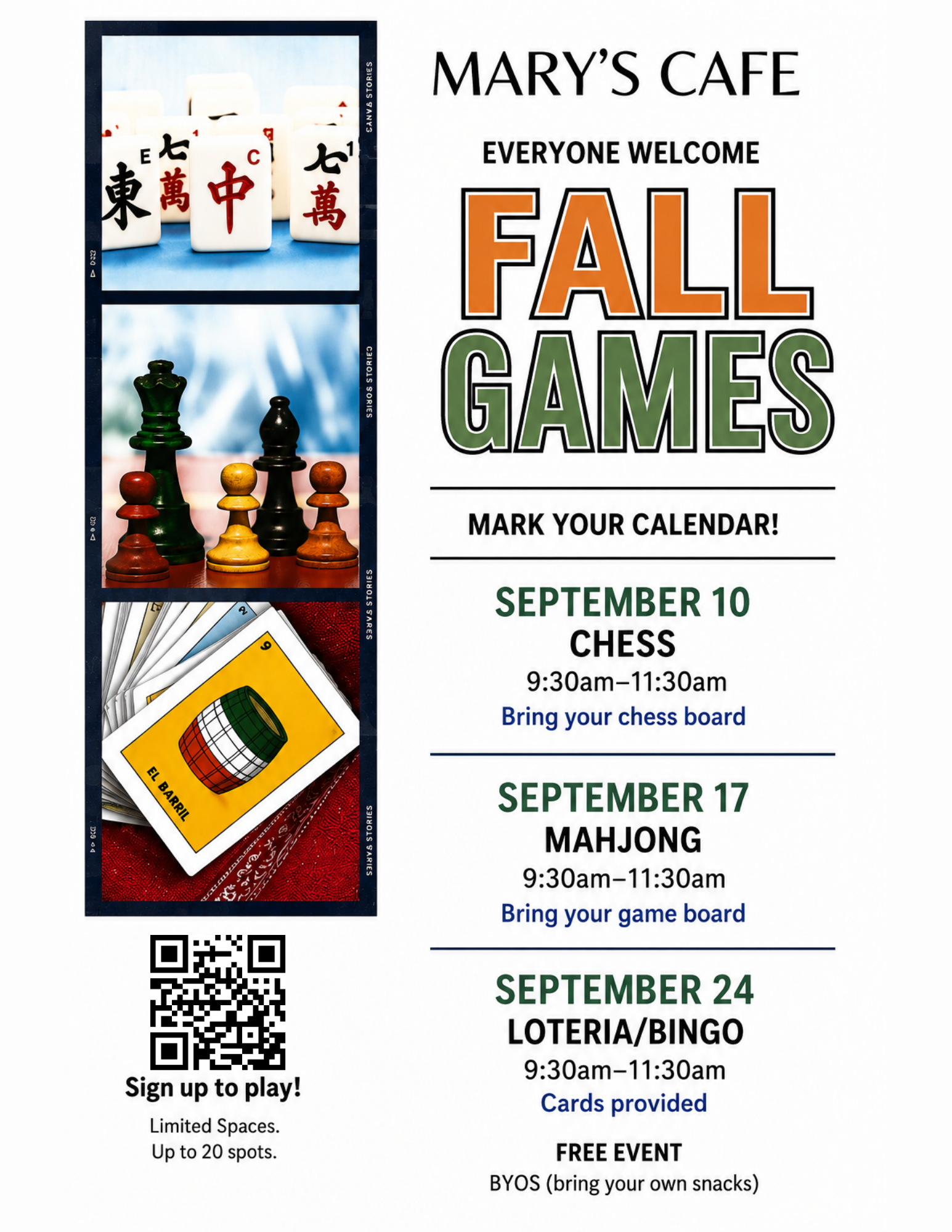Mary's Cafe Games