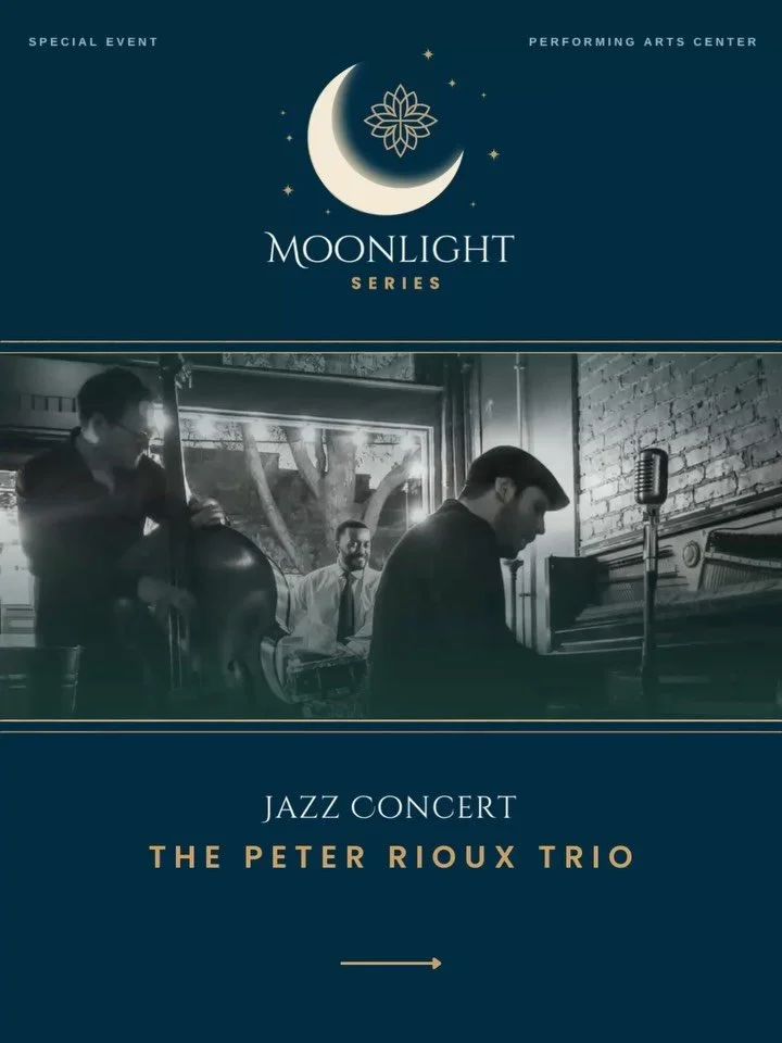 Join us for the first Moonlight Series concert at Mary Immaculate! 🌙

An evening of live jazz with the Peter Rioux Trio.

📅 Saturday, November 21
🕖 Doors 7:00 PM &middot; Show 7:30 PM
📍 Performing Arts Center, Mary Immaculate Catholic Church, Far