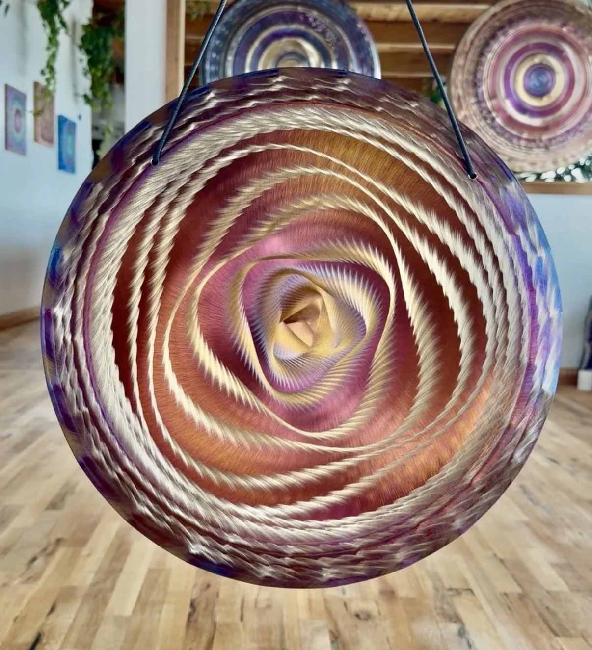 15” Grotta Sonora Nickel Hand Gong in F