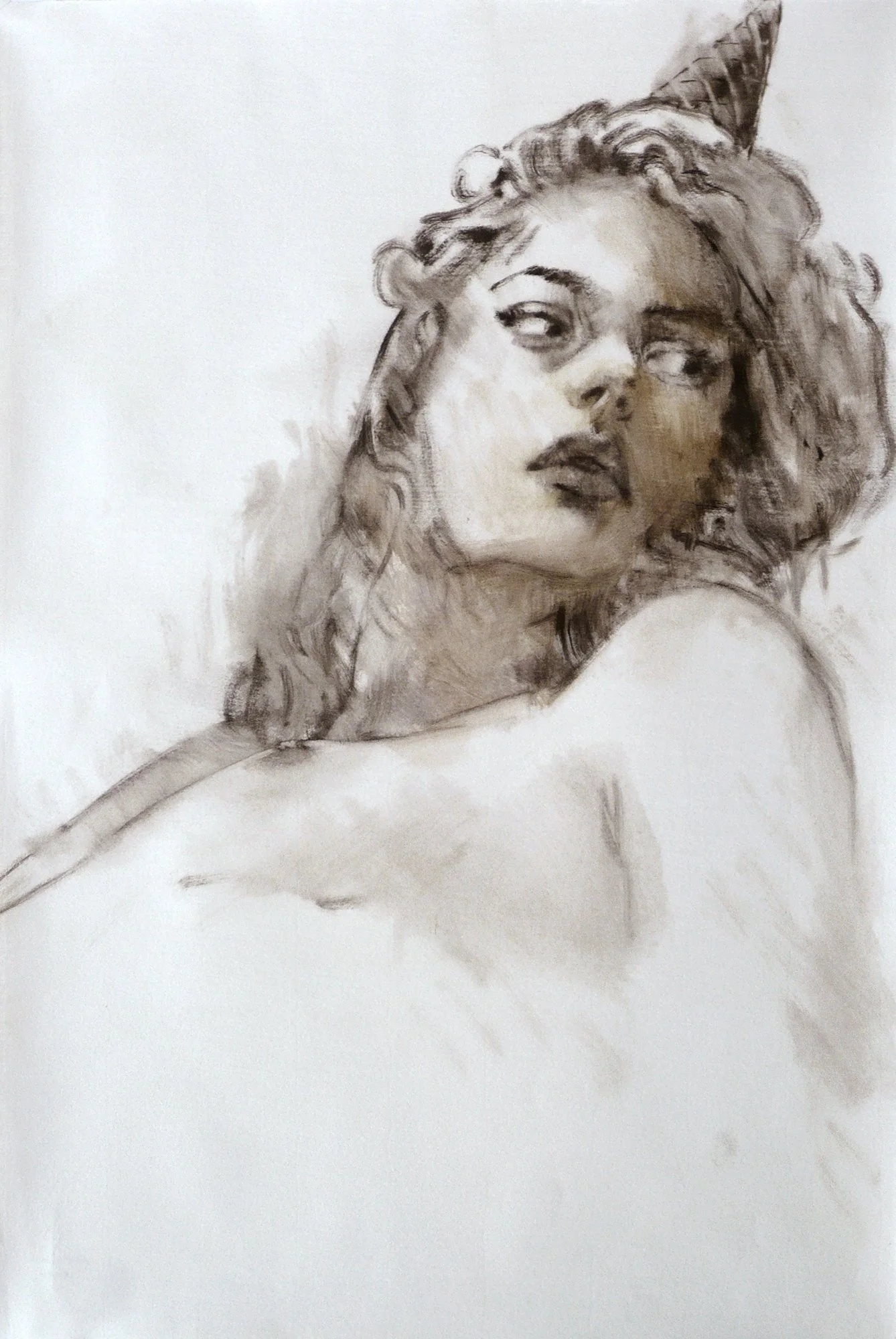 Ice Cream Study 2, 2008, oil on paper, 19 x 12 3/4 inches