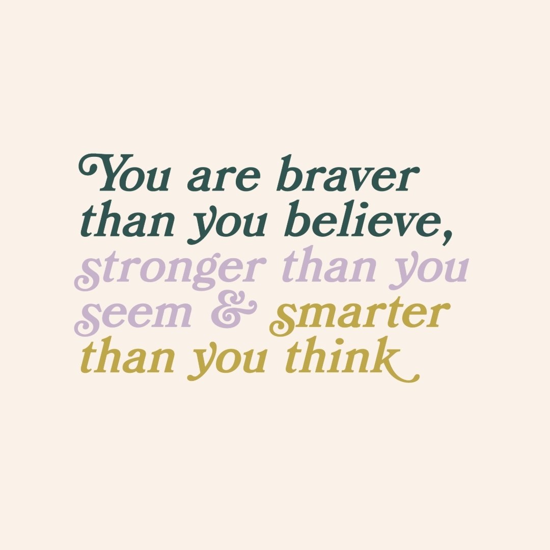 It's the last month of 2024 and in case nobody's told you this year: you are 𝘣𝘳𝘢𝘷𝘦𝘳 than you believe, 𝘴𝘵𝘳𝘰𝘯𝘨𝘦𝘳 than you seem and 𝘴𝘮𝘢𝘳𝘵𝘦𝘳 then you think (yes - wise words from Winnie the Pooh). ⁣
⁣
December is a time to slow down 
