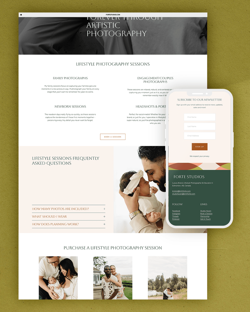 Forte Studios | Brand Strategy and Design for a Brand Photographer in ...