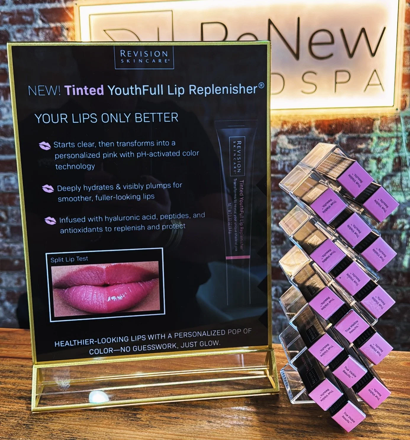 October is Breast Cancer Awareness Month 💗
This month, we’re thinking pink — and glowing with purpose. Our new Revision Skincare Tinted Youthful Lip Replenisher delivers the perfect touch of color while deeply hydrating and plumping you