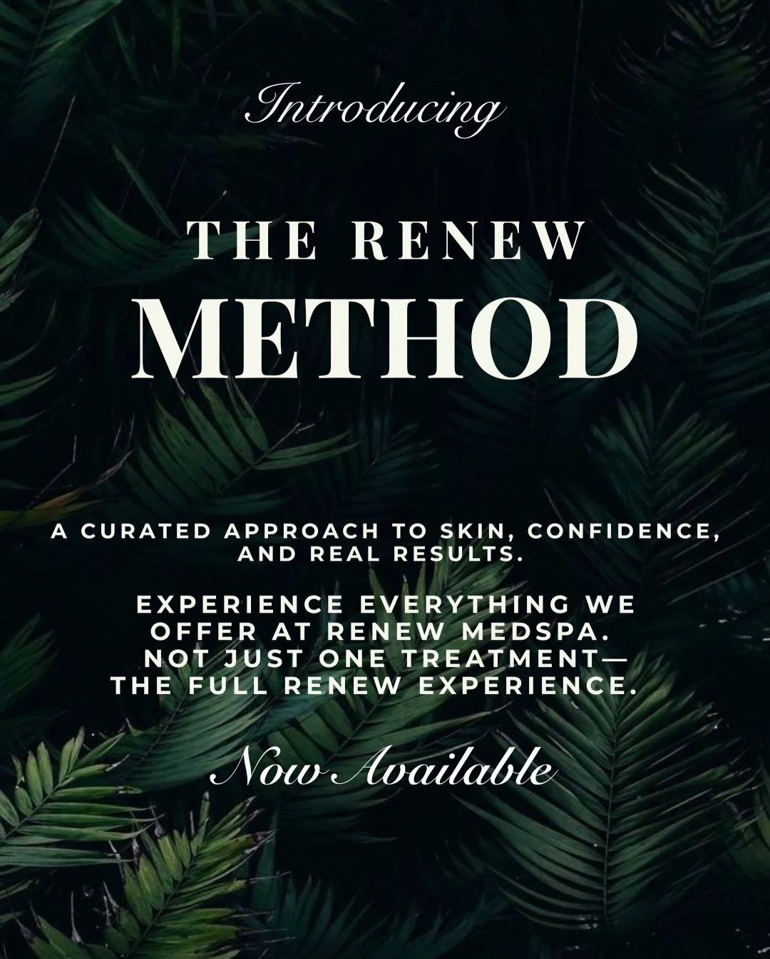 The ReNew Method is officially here.

This is a curated collection of three signature treatment methods designed around the services our patients come to us for most: acne, skin rejuvenation, and laser hair removal.

Each method was built intentional