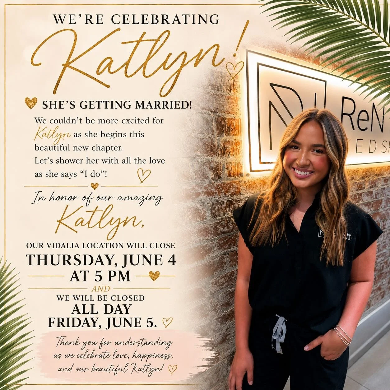 Some moments are bigger than business. 🤍

This week, we&rsquo;re celebrating love, new beginnings, and one very special member of our ReNew family. Help us wish Katlyn all the happiness in the world as she begins her next chapter. 💍