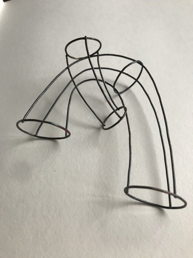 Part of structure for viscera necklace - copper