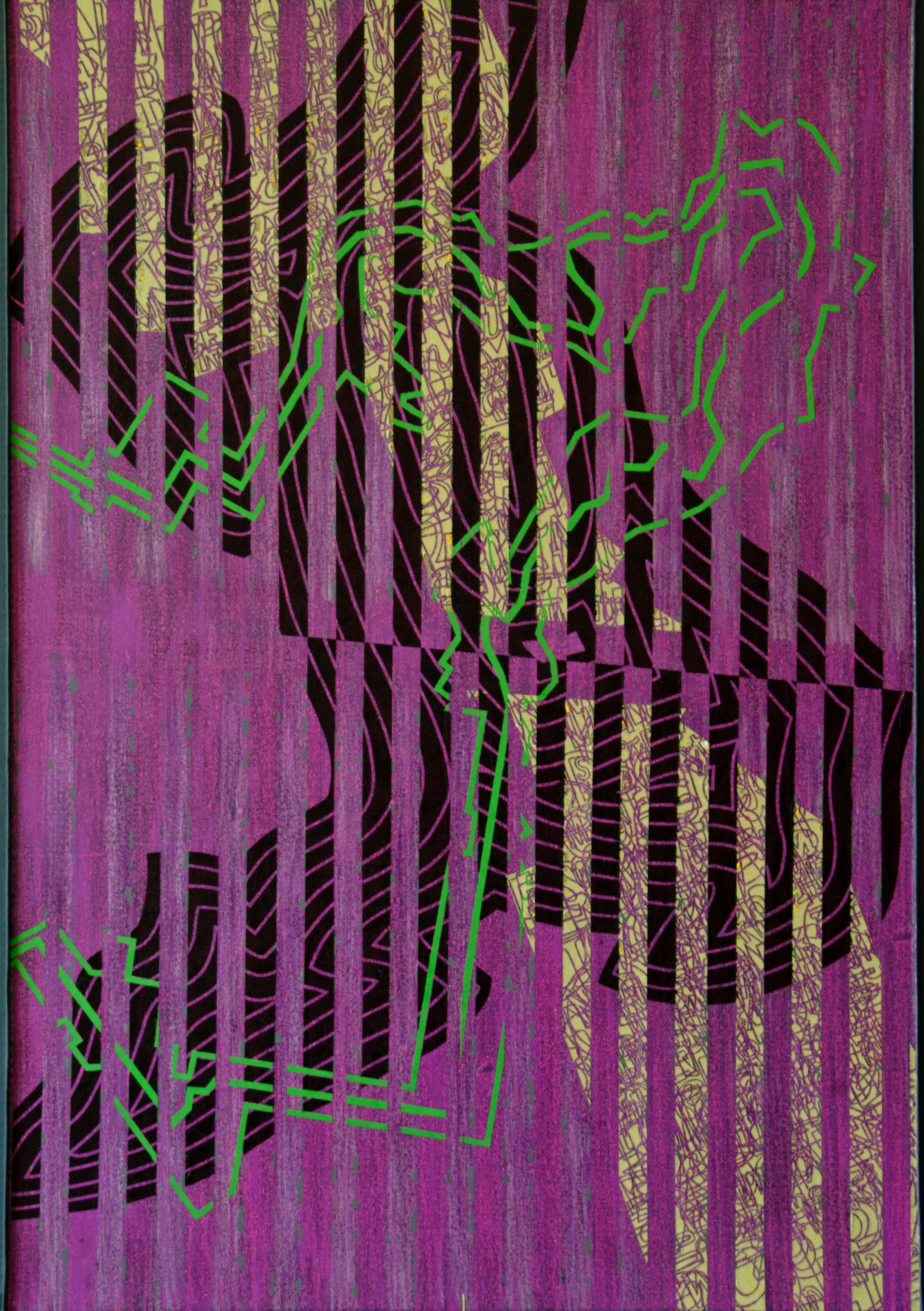 Successive Substitution (PM)
66 x 46 in.
2012
-- Gesso, acrylic paint, gel medium, oil stick.