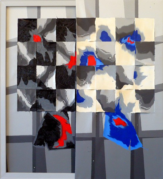 Climate of Mental Weather
46 x 42 in
2009
Canvas, stretcher bars, acrylic paint, oil paint