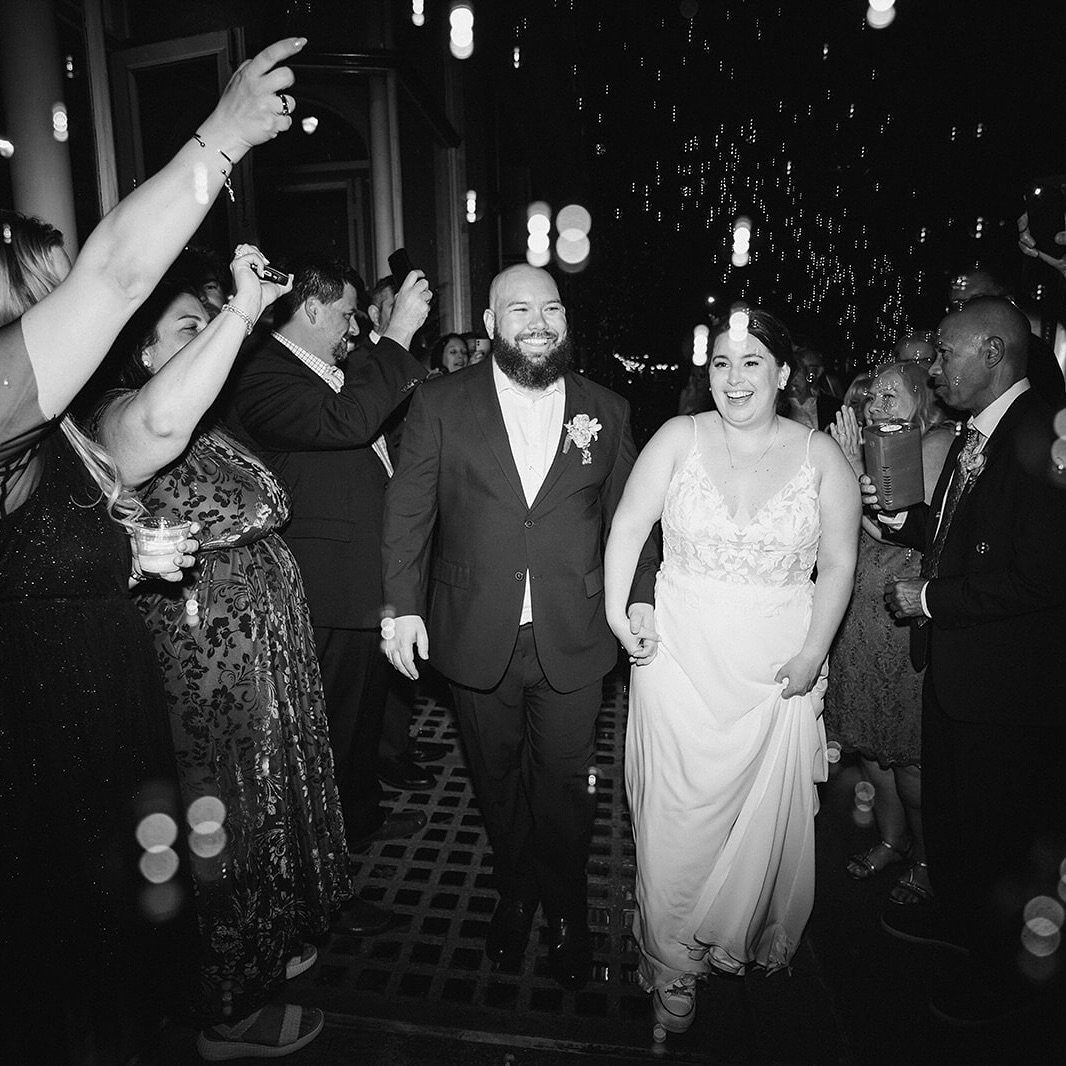 Late night bubble exit happy smile just married oh-my-god-we-did-it magic. 

Venue: @caffe.luna 
Beauty: @weddedkiss 
Planning: @tara_premierpartyplanners 

#raleighphotographer #raleighweddingphotographer #ashevilleweddingphotographer #maineweddingp