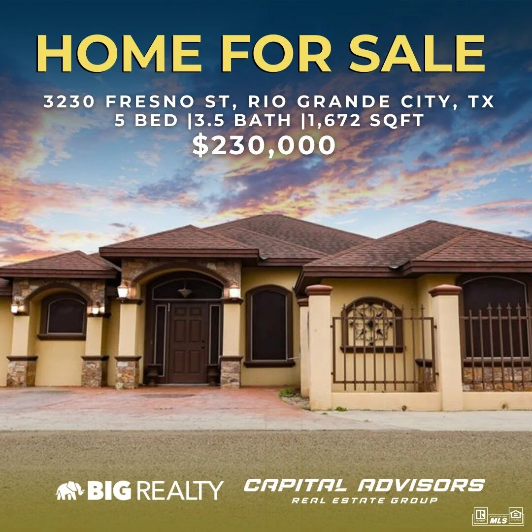 House available in RIO GRANDE CITY ⚡📩

This charming property features a spacious 5-bedroom, 3.5-bathroom home with an attached Accessory Dwelling Unit (ADU). The ADU provides additional living space, making it perfect for multi-generational familie