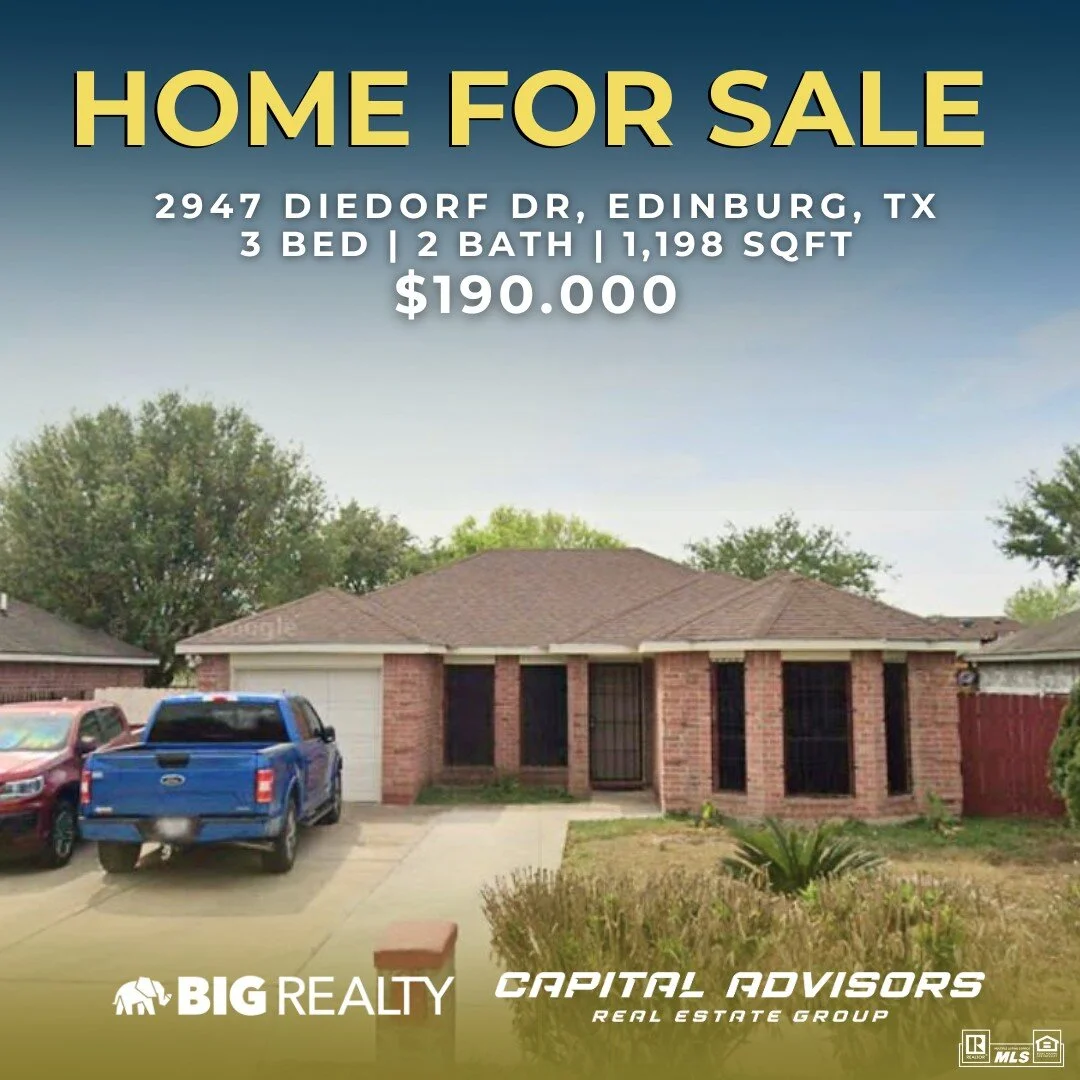 Exciting opportunity in Edinburg! 📩☎

Schedule Your Showing Today, let's get you pre-approved. Let's get in contact ☎

Discover this charming 4-bedroom, 2.5-bathroom home offering 1,198 square feet of comfortable living space. Situated on a generous