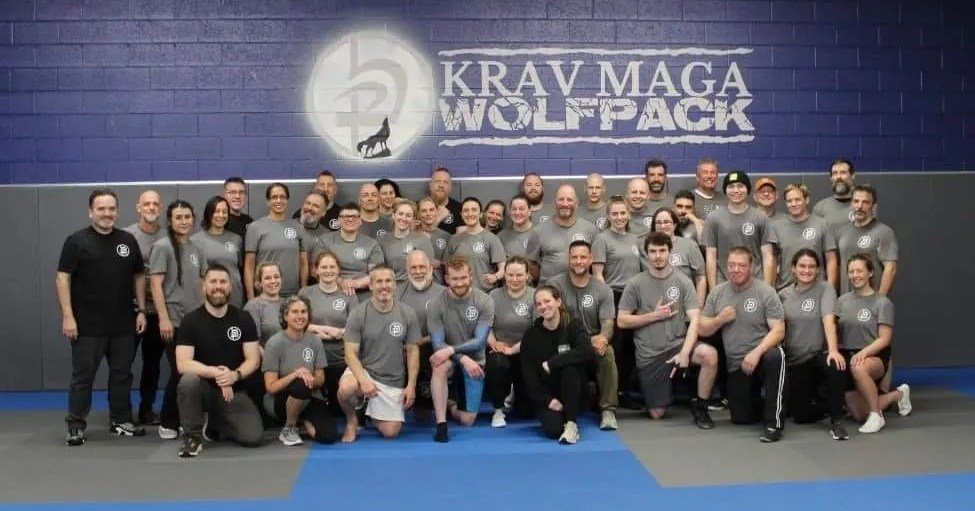 The energy that comes off a spectacular weekend like this is always the best feeling! Joel Ellenbecker , Tamrah Ellenbecker, and some of our students drove over to Krav Maga Wolfpack in Michigan to train some 3rd party protection tactics and multiple