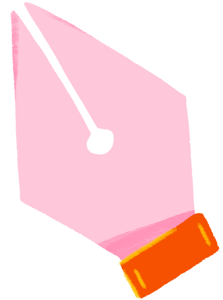 Pink eraser with a black pencil tip on a black background.