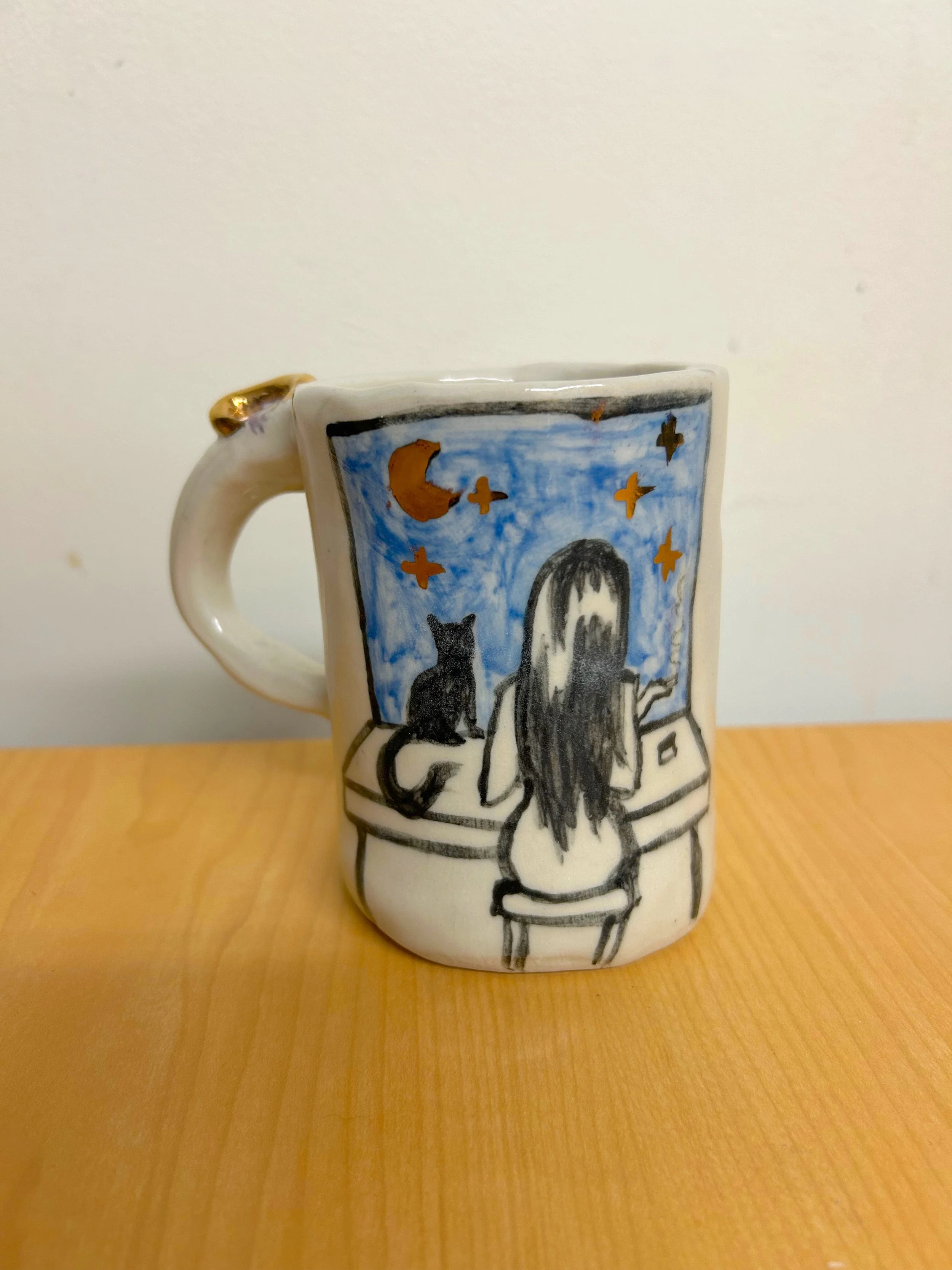 Solitary Witch Mug - Stoneware fired in Cone 6 Oxidization - 2023