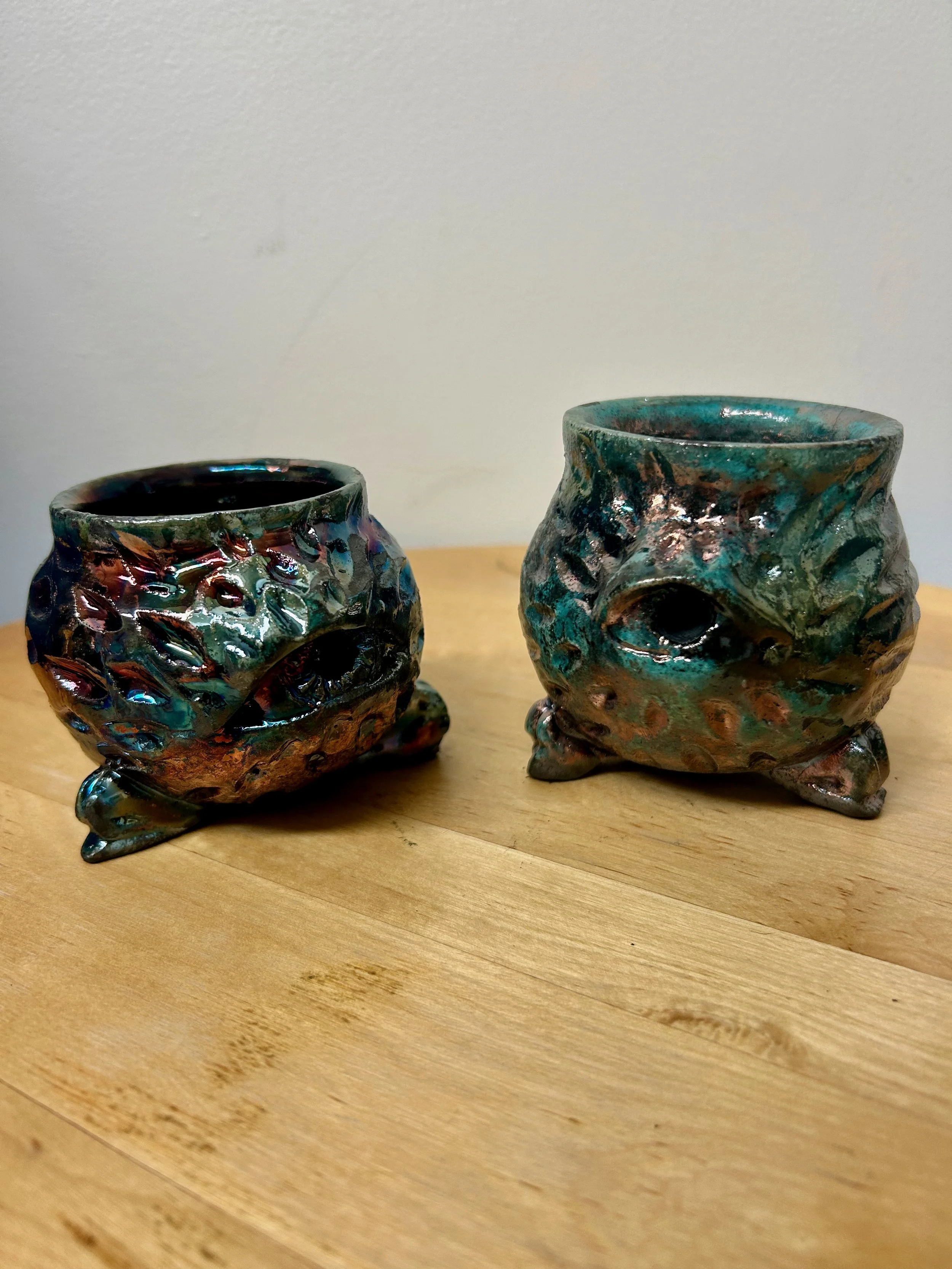 Raku fired cauldrons - Raku fired vase - 2026