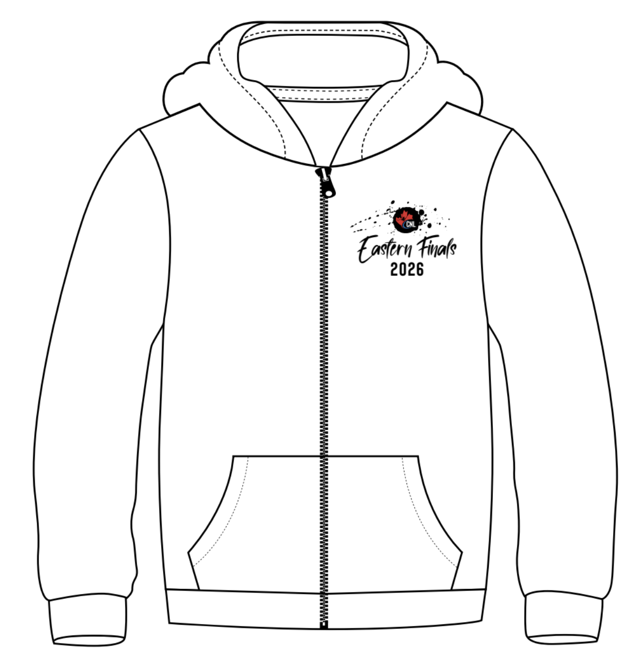 Eastern Finals Zip Up Hoodie Front.png