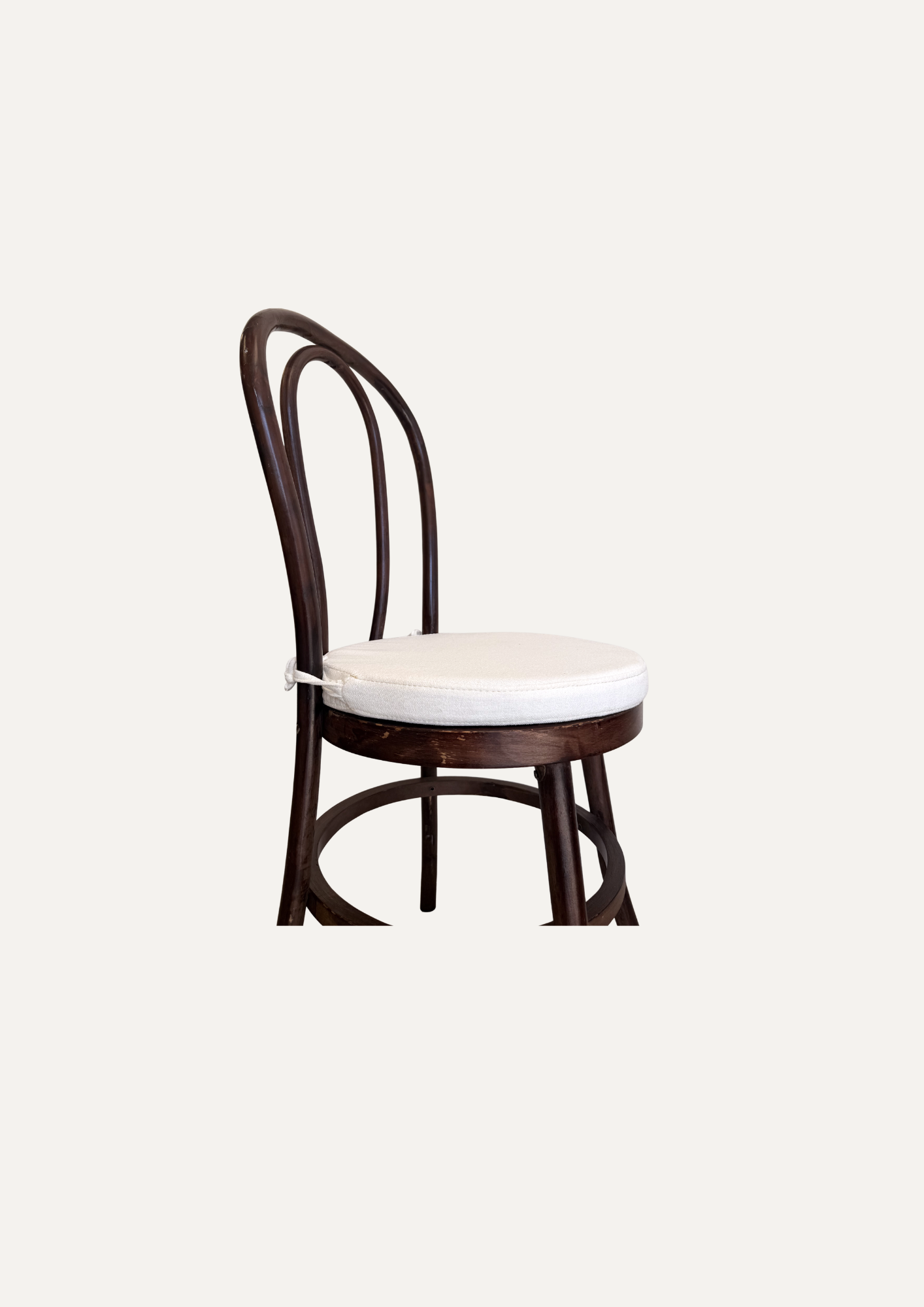 Ivory Bentwood Seat Cushion
