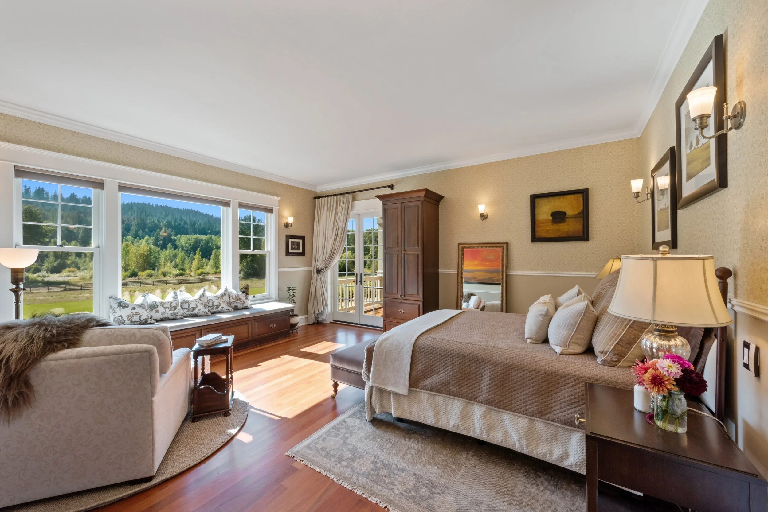 Bedroom with Chair and View