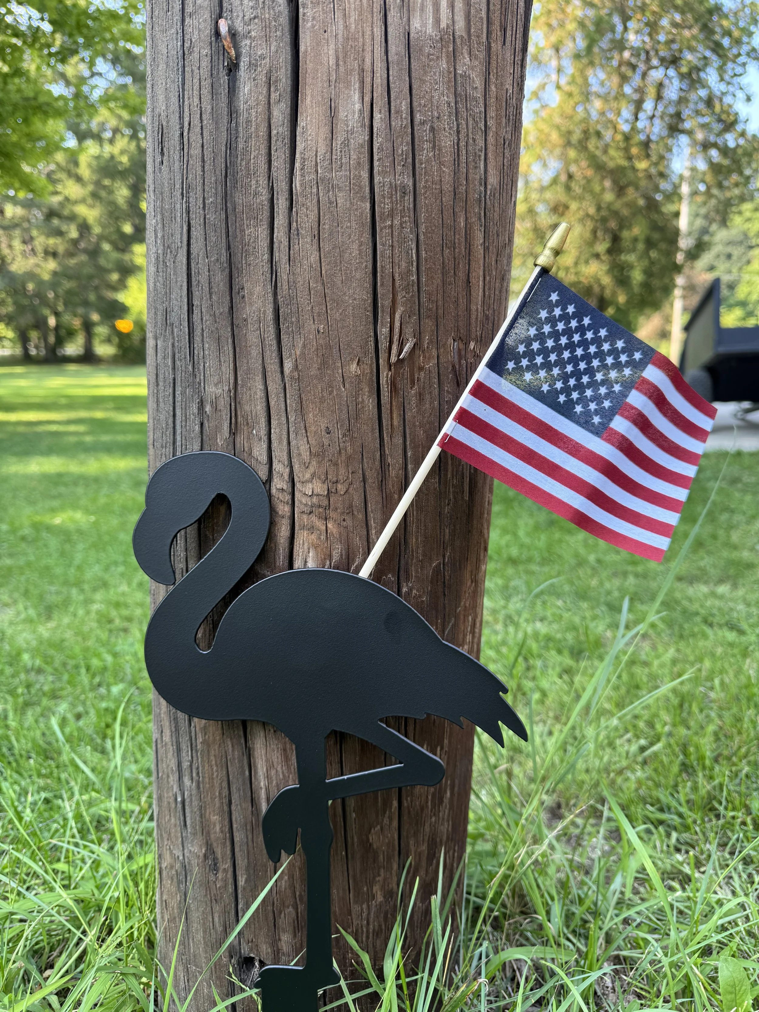 Mini Flamingo Flag Holder