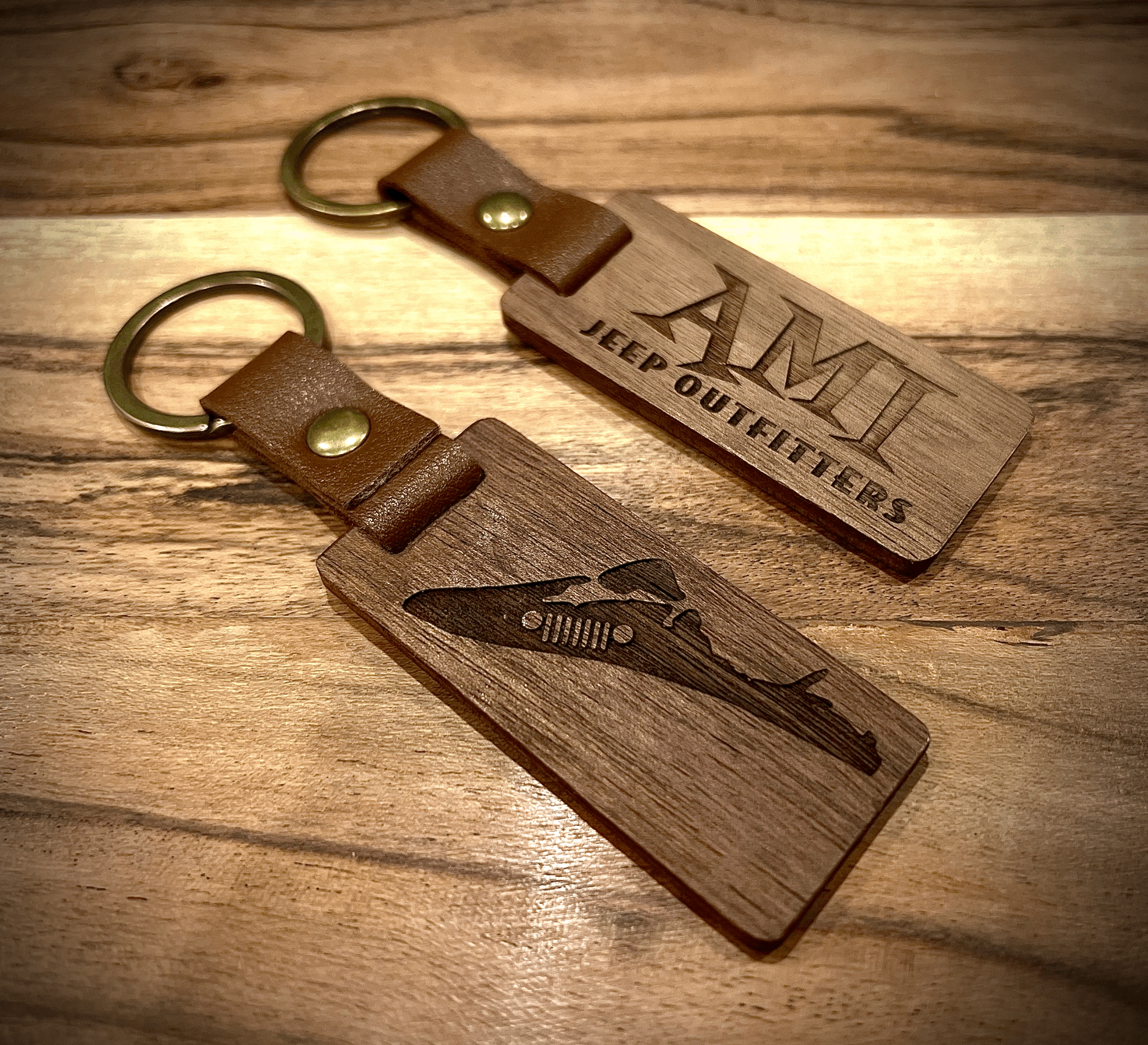 Wood Logo Keychain