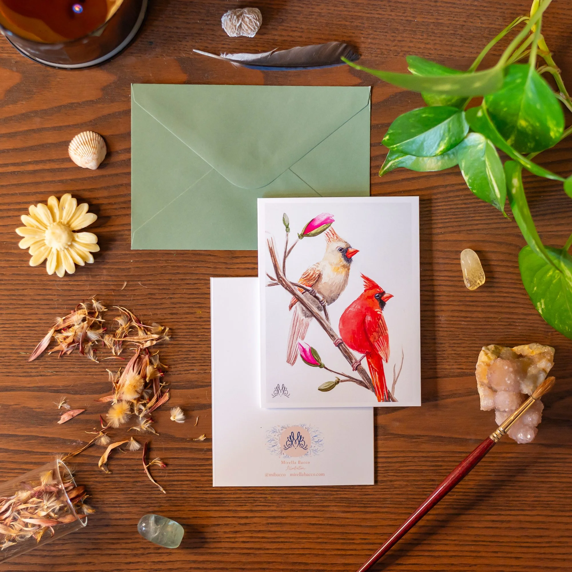 "Cardinals" - Greeting Card