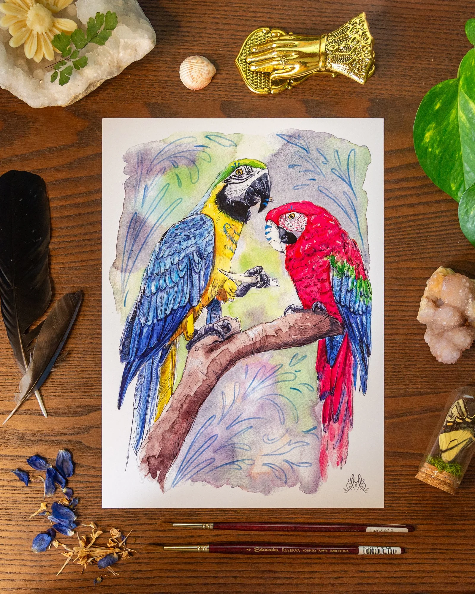 "Macaw Pair" - Print