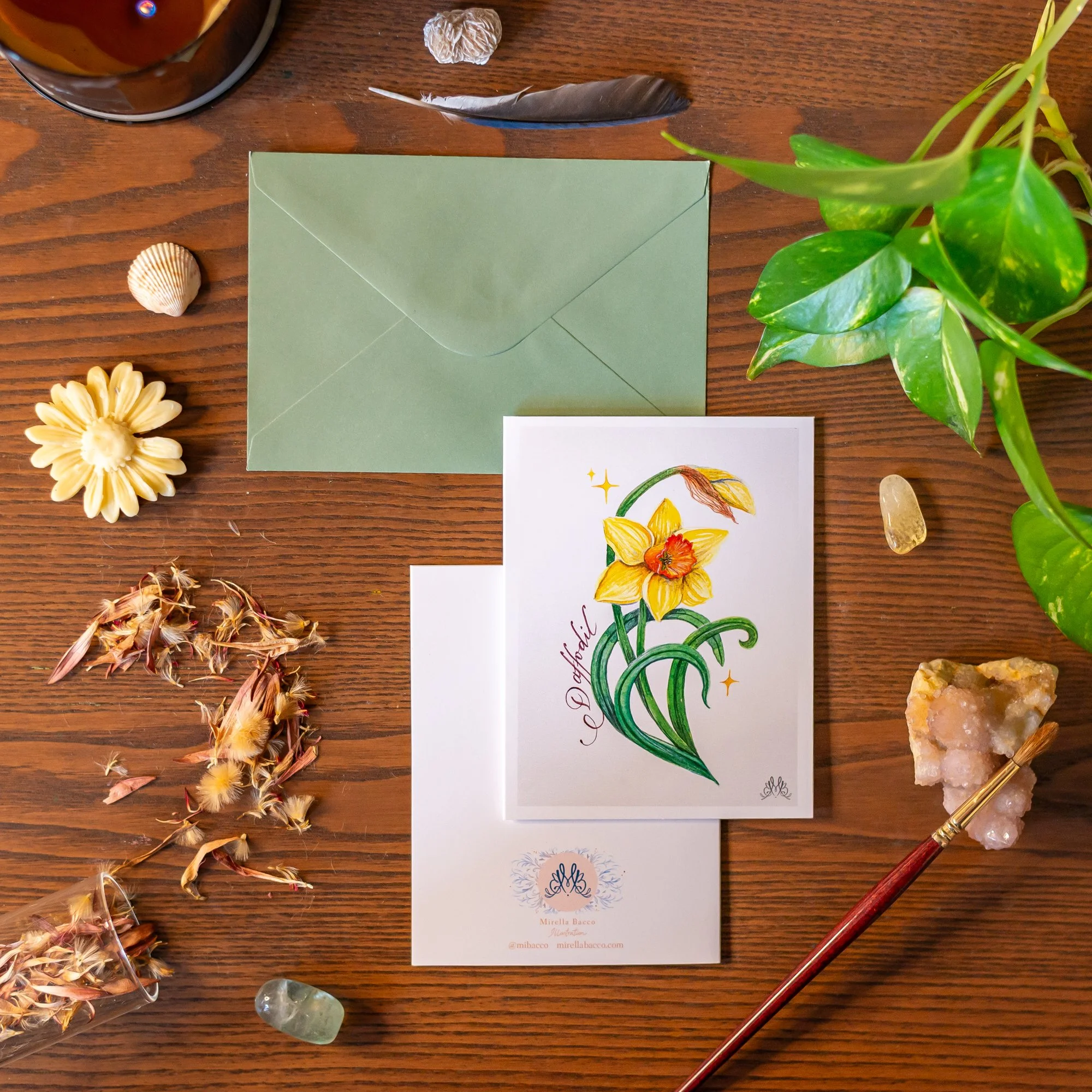 "Daffodil" - Greeting Card