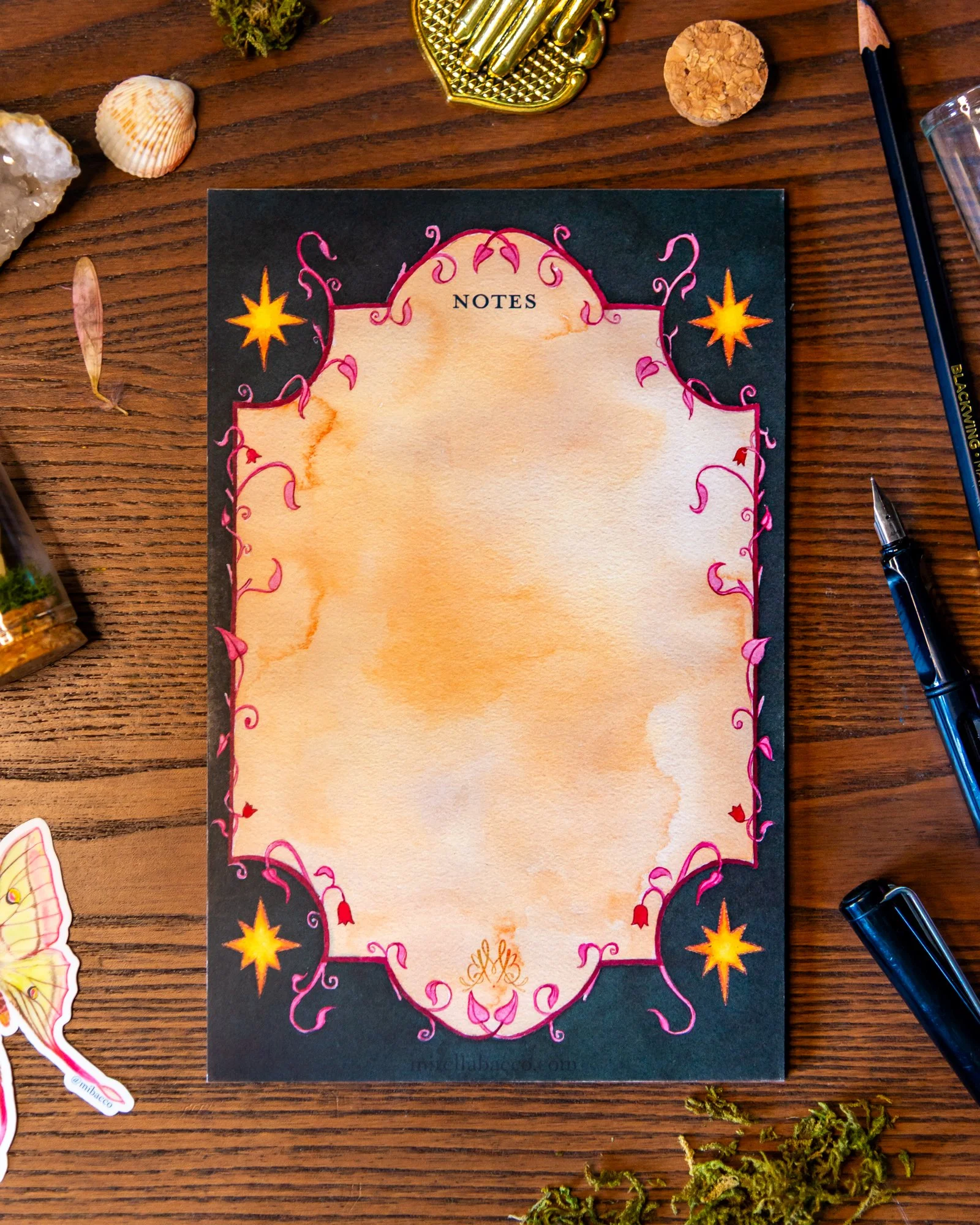 "Moth & Poppy Magic" - Notepad