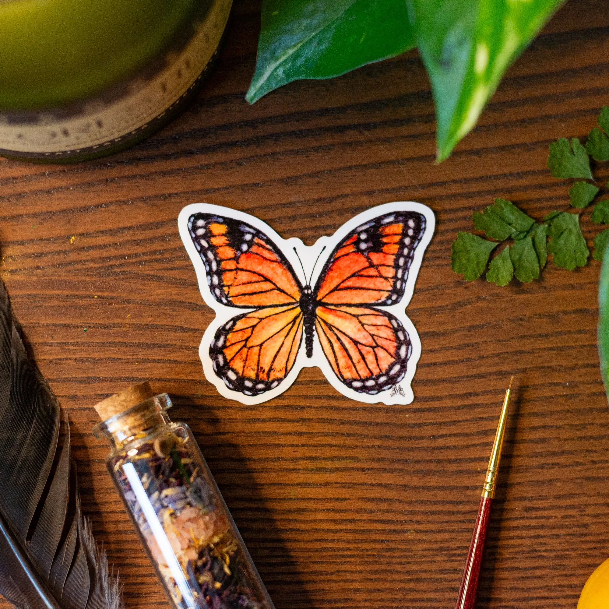 "Monarch Butterfly" - Sticker