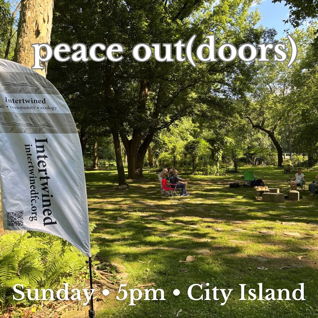 Peace Out(doors) offers an opportunity to pause, pray, and reflect in an outdoor setting. It is a short gathering that includes silence, prayer, sacred readings, and reminds us of our connection to the earth and one another. Peace Out(doors) is kid-f