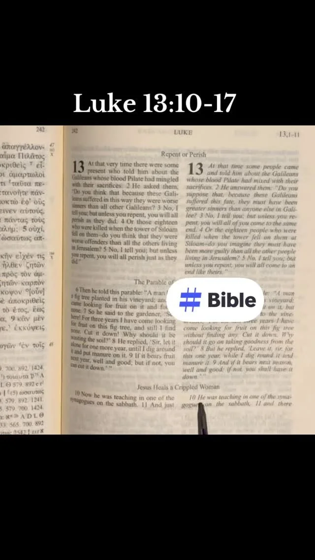 This week’s scripture passage is Luke 13:10-17
#Jesus #bible #scripture #gospel #faith #Christian #pastor