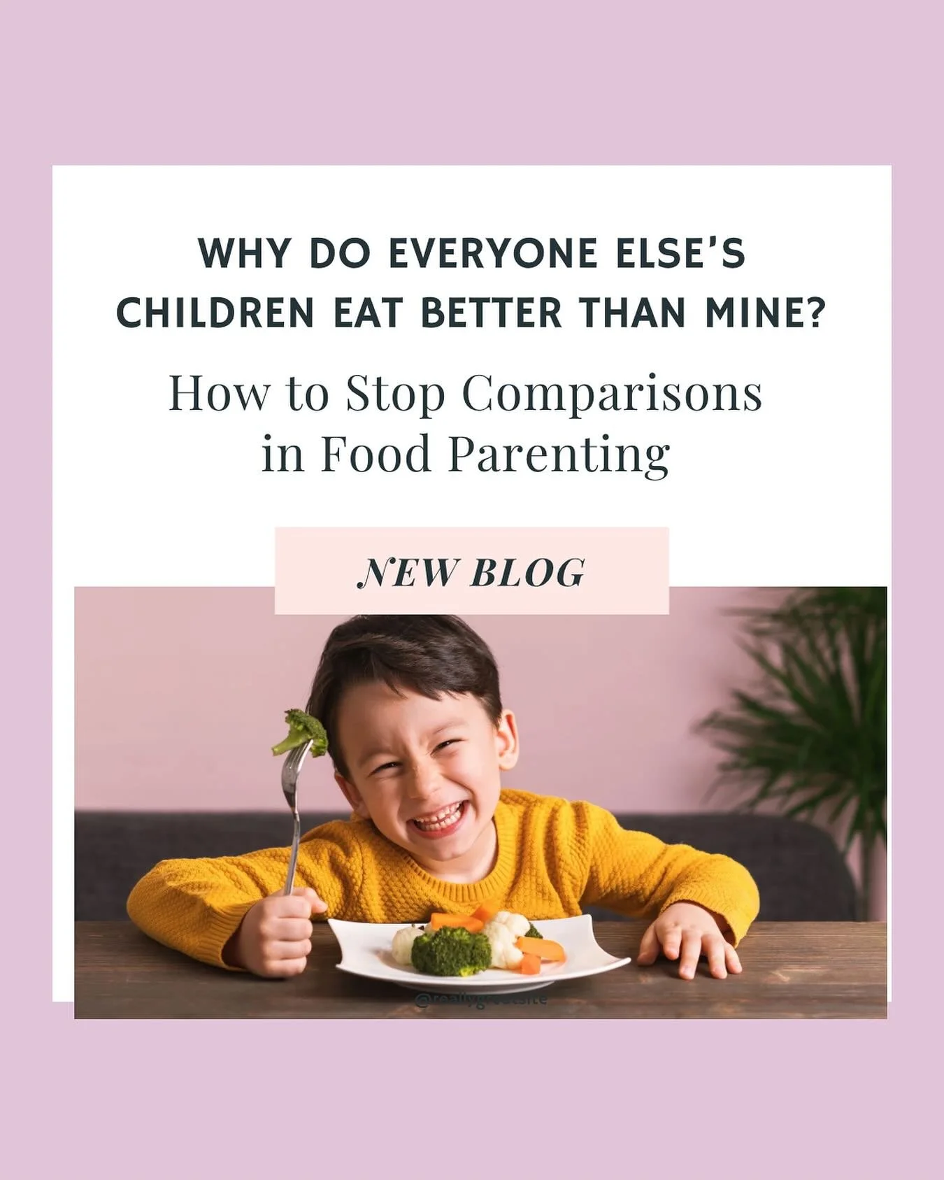 Other people&rsquo;s highlight reels aren&rsquo;t your reality check! 

Your child&rsquo;s relationship with food is unique. Hard as it may be, we need to stop comparing and start trusting. 

I wrote a blog all about this 👉🏼👉🏼 go to my bio and cl