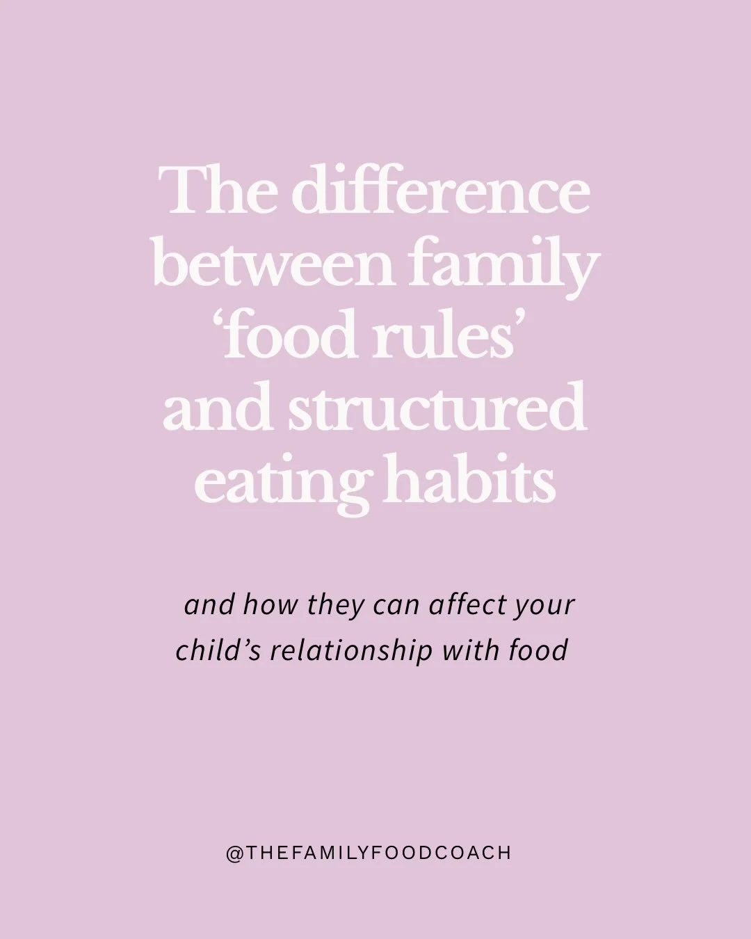✨ Imagine a world without food rules. How freeing would that be! 

We can&rsquo;t completely shelter our children from the rigid, restrictive messages about food that they&rsquo;ll absorb from the diet culture they are growing up in. But we can help 