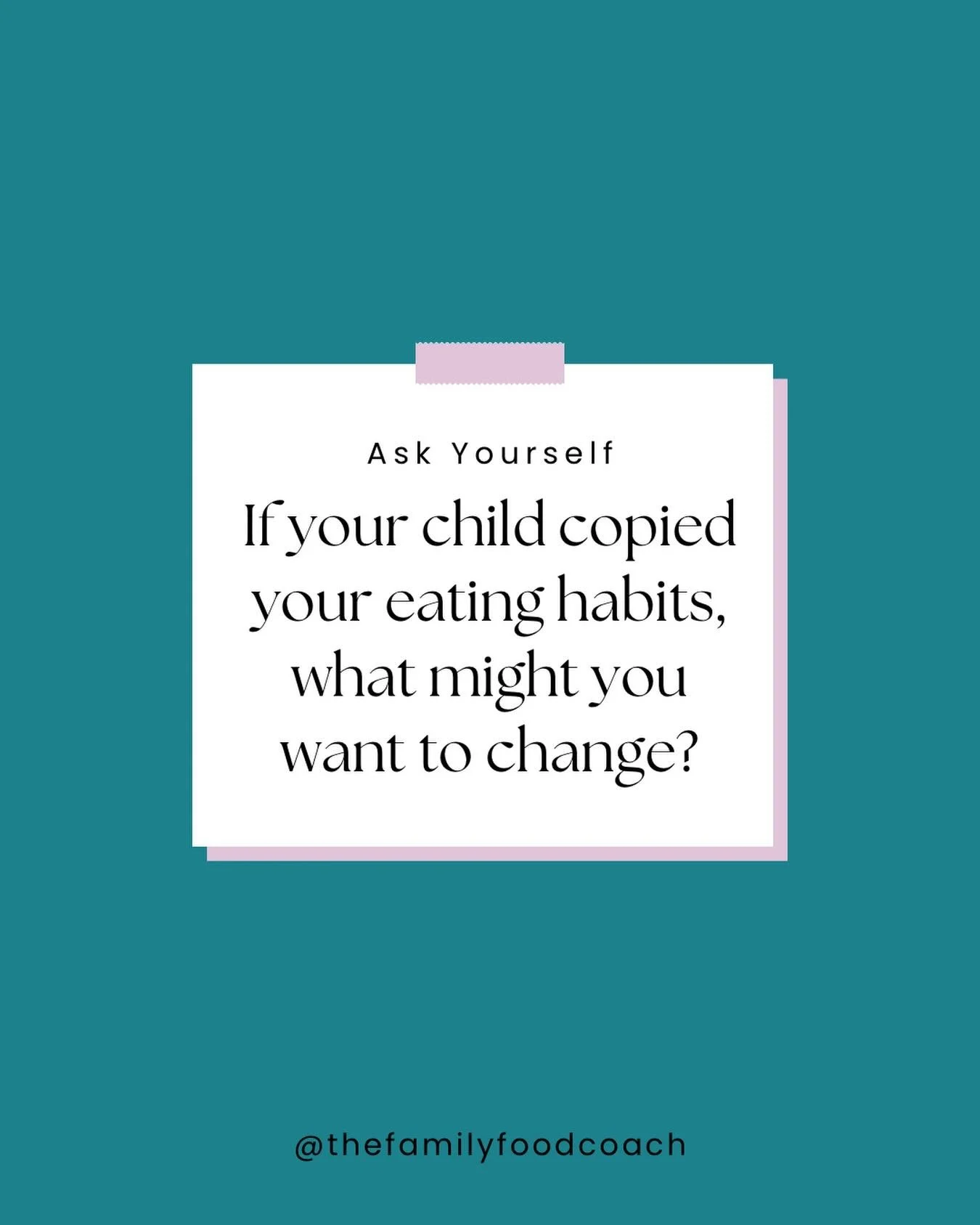 Our kids learn how to eat by watching us 👀

Not just what&rsquo;s on the plate, but how we feel and talk about food too&hellip;

If your children copied your eating habits:
> what would you want them to keep?
> and what might you want to chang