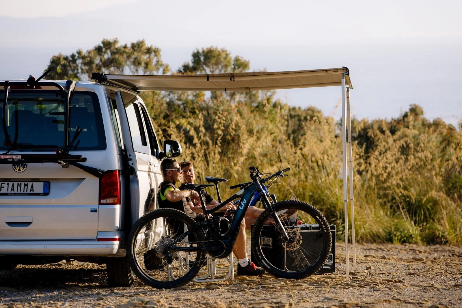Fiamma campervan awning and bikes | Cornwall