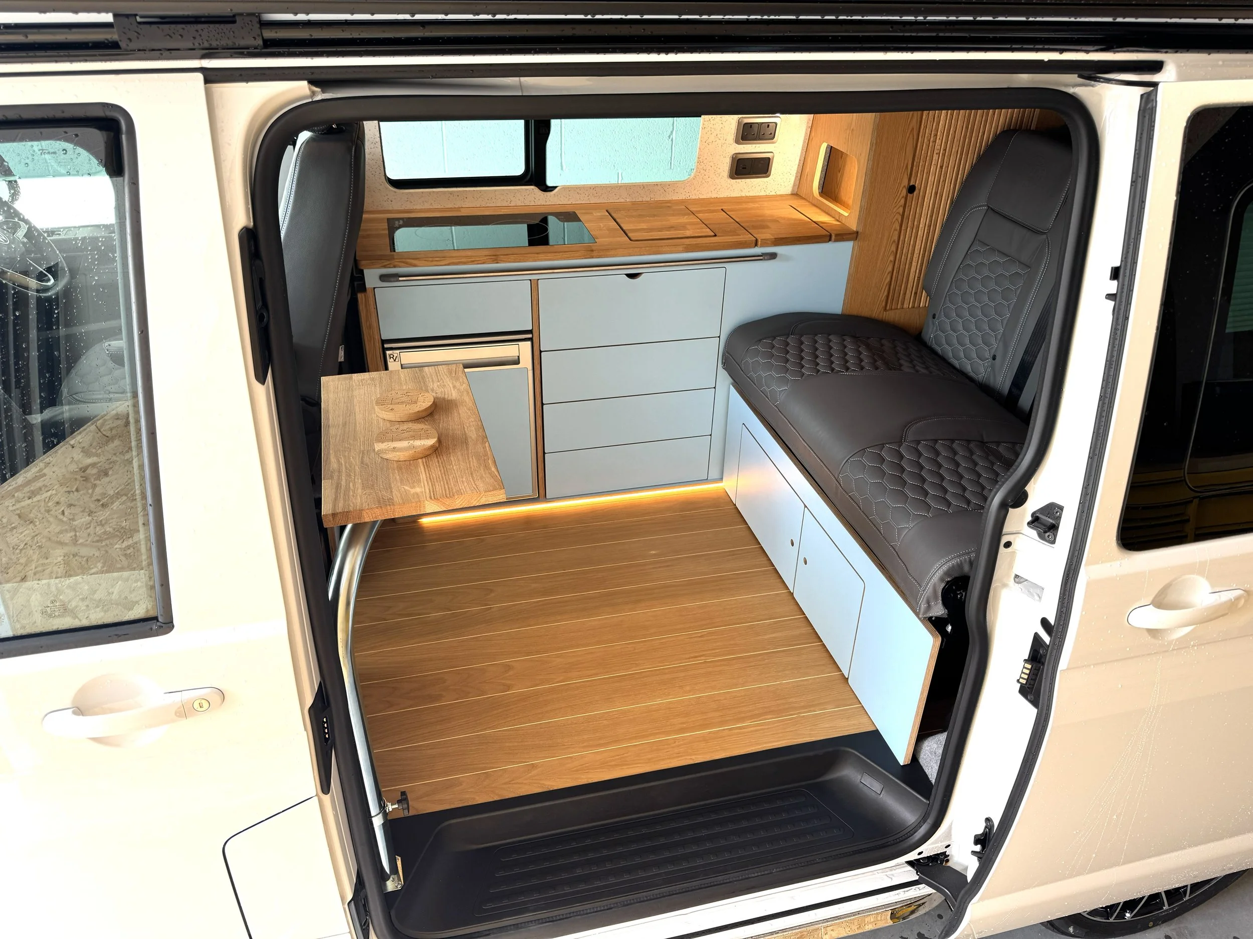 Wood campervan flooring | van flooring installation | Cornwall