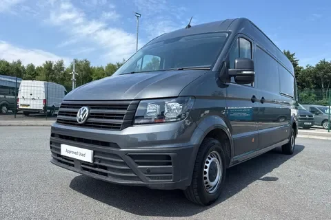 Front low angle view off Volkswagen Crafter