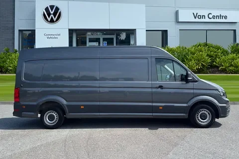 Side view of Indium Grey VW Crafter
