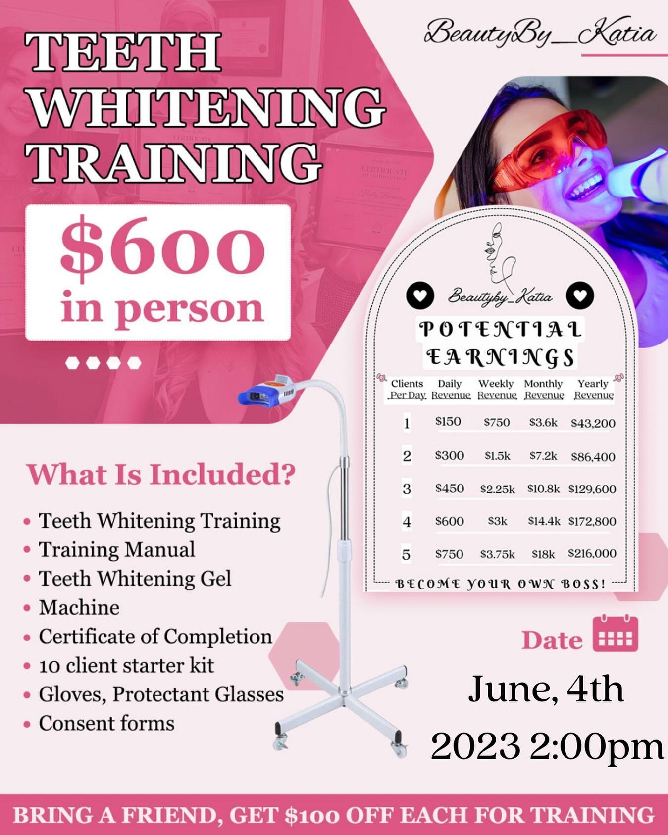 ‼️ ɪ ʜᴀᴠᴇ ᴀɴᴏᴛʜᴇʀ ᴛᴇᴇᴛʜ ᴡʜɪᴛᴇɴɪɴɢ ᴛʀᴀɪɴɪɴɢ ꜱᴇꜱꜱɪᴏɴ ʜᴀᴘᴘᴇɴɪɴɢ ꜱᴏᴏɴ! ʙᴏᴏᴋ ʏᴏᴜʀ ꜱᴘᴏᴛ!‼️

✨Attention fellow dental enthusiasts! 🦷

🔸Are you tired of the daily grind and looking for a way to take control of your career and income? Look no further! I am 
